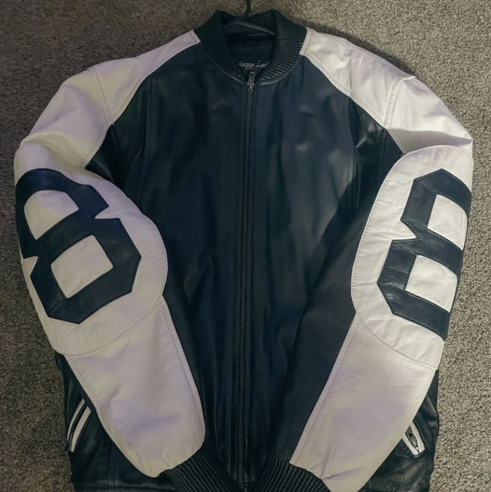 Leather 8 ball jacket